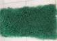 Doux mongol teint vert-foncé de la couverture 60 X120cm de jet d'agneau avec de longs cheveux fournisseur