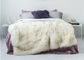 Grande vraie couverture bouclée mongole de peau de mouton chaude avec la longue laine de Tibétain de cheveux fournisseur