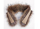 Collier de couleur naturelle douce doucement pelucheuse de collier de fourrure de raton laveur grand long détachable pour la veste d'hiver fournisseur