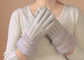 Les gants rayés par Shearling des femmes imperméables, gants gris de peau de mouton de dames  fournisseur
