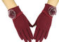 Gants compatibles d'écran tactile de cru de femmes de peluche 40-60cm pour l'hiver extérieur fournisseur