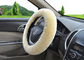 Enjoliveur beige de direction de peau de mouton d'accessoires de voiture avec la taille/logo adaptés aux besoins du client fournisseur