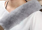 Couverture molle grise de ceinture de sécurité de peau de mouton de voiture de laine chaude pour l'entraînement confortable fournisseur