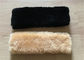 Sécurité confortable de vraie de peau de mouton Couverture australienne noire de ceinture de sécurité pour des adultes fournisseur
