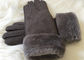 Gants de couture d'hiver de fourrure d'agneau de dames de femmes de main de gants de peau de mouton de Shearling fournisseur
