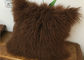 Laine décorative adaptée aux besoins du client du carreau 10-15cm de peau de mouton mongole de couleur/taille fournisseur