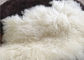 Fourrure blanche mongole Materiral de longue de cheveux laine bouclée naturelle de moutons pour le jet de lit fournisseur