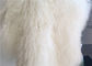 Fourrure blanche mongole Materiral de longue de cheveux laine bouclée naturelle de moutons pour le jet de lit fournisseur