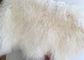 Couverture 100% bouclée blanche de fourrure de longue de cheveux de peau de mouton crème mongole naturelle d'agneau fournisseur