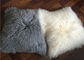 oreiller mongol d'agneau de couverture d'oreiller de laine de laine de peau de mouton de caisse bouclée d'oreiller fournisseur