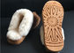 Pantoufles fermées d'orteil de peau de mouton luxueuse de chaussures de pantoufles de la peau de mouton des femmes fournisseur