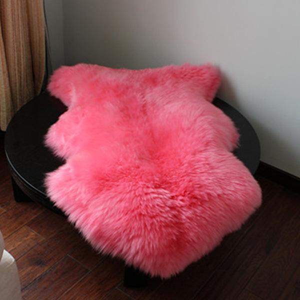 Le vrai long lit de fourrure de laine de Merino jette des couvertures avec la couleur/taille faites sur commande