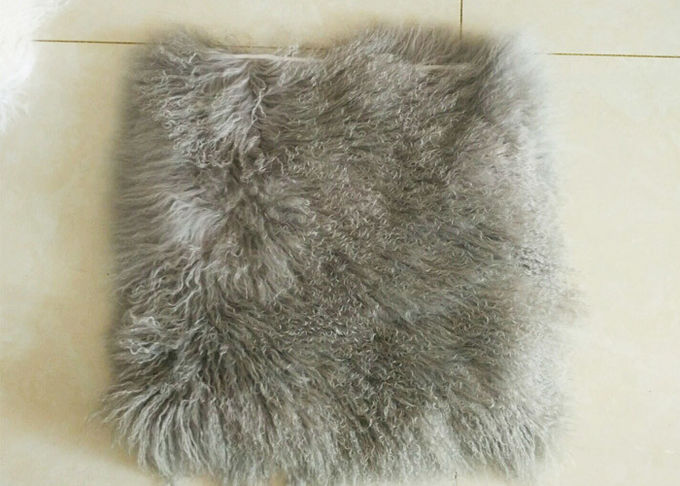 Le coussin mongol de peau de mouton de vraie peluche molle superbe couvre pouces 16x16 chauds