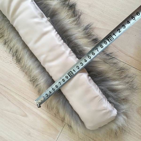 Collier de couleur naturelle douce doucement pelucheuse de collier de fourrure de raton laveur grand long détachable pour la veste d'hiver