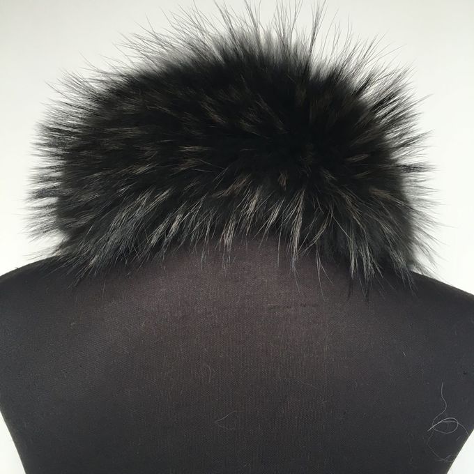 Manteau de fourrure teint coloré de Fox de Chinois de collier de fourrure de raton laveur le vrai 90 *15cm pour vers le bas enduisent