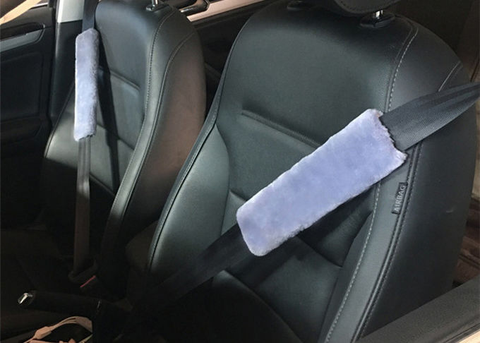 Vraies couvertures de courroie de ceinture de sécurité de laine pour l'épaule protectrice, protecteur de cou de ceinture de sécurité de voiture
