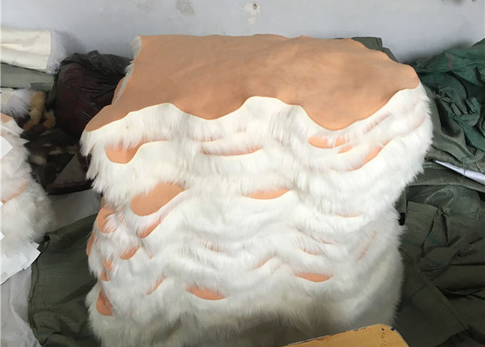 Couverture pelucheuse de fourrure de Faux de salon à la maison, petit tapis blanc de fourrure de Faux d'anti glissement 