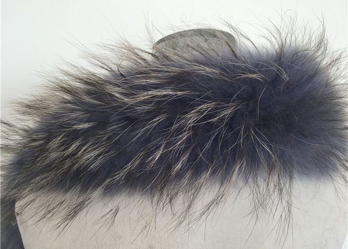 Les colliers velus de cous de raton laveur d'extra large, chauffent le collier teint de fourrure de rechange de manteau d'hiver 