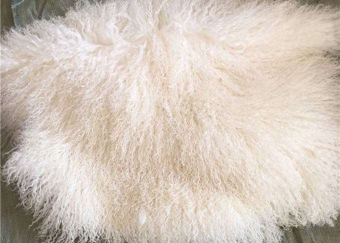 Peau bouclée de moutons de vrai de fourrure du tissu 15cm long agneau mongol mongol de cheveux